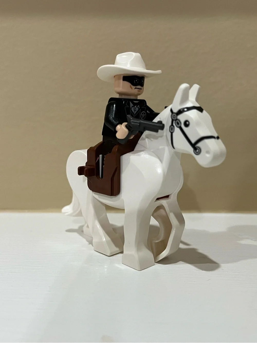 Lego Disney Lone Ranger with White Horse Mini Figure Toy With Accessories
